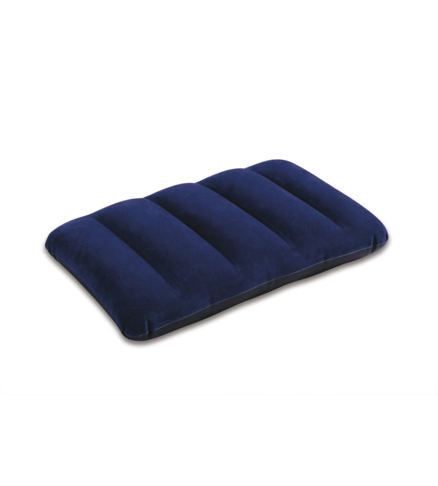 Cuscino gonfiabile intex "camping" colore blu, 43x28x9 cm