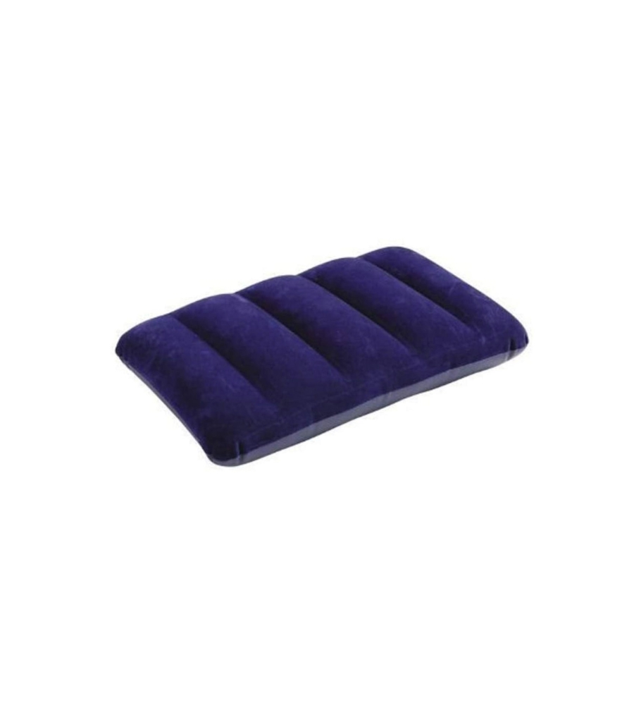 Materasso matrimoniale gonfiabile intex "airbed dura-beam standard classic downy" colore blu con pompa manuale e due cuscini, 152x203x25 cm