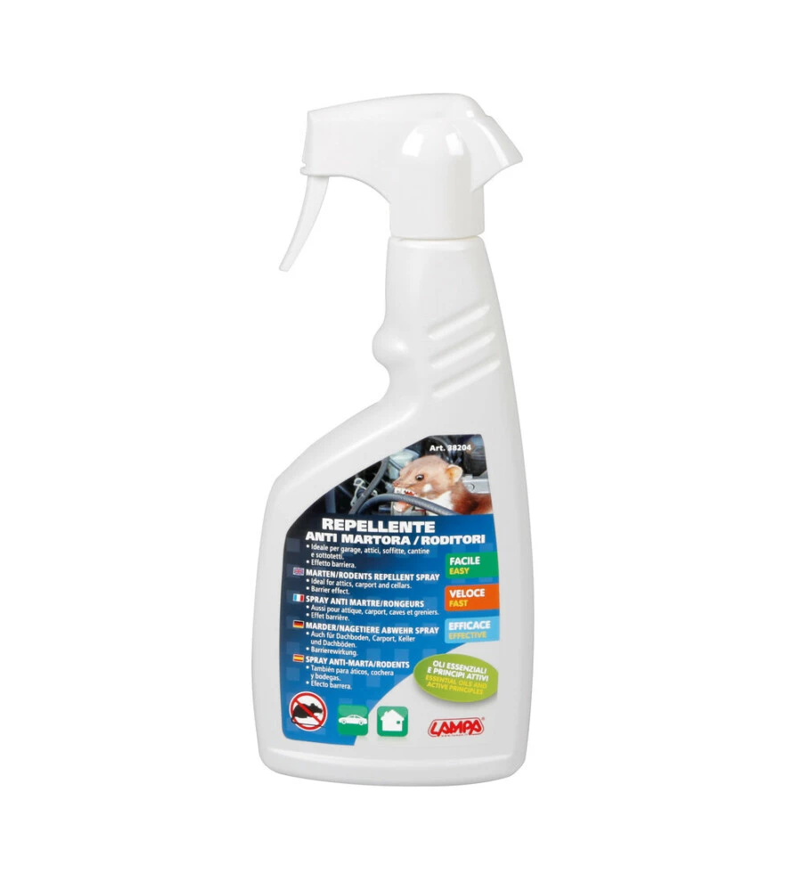 Repellente per roditori lampa "marder stop" con nebulizzatore, 500 ml