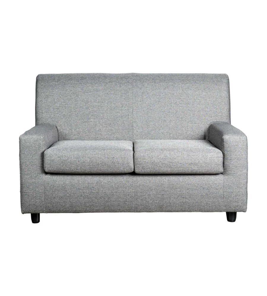 Divano "ester" 2 posti in tessuto grigio scuro, 145x78x88 cm