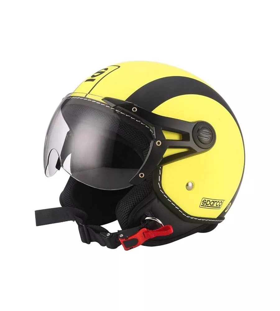 Casco moto sparco "sp501" giallo fluo, tg xl