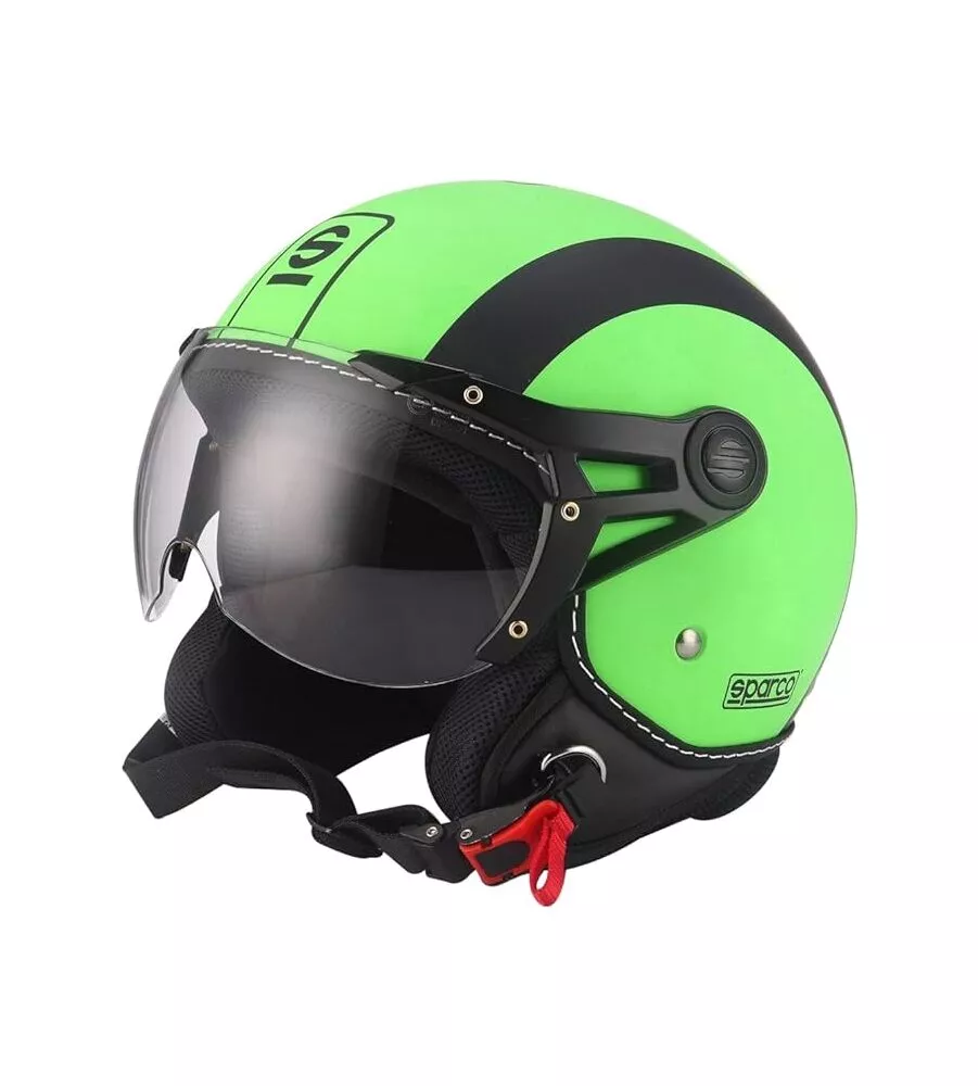 Casco moto sparco "sp501" verde fluo, tg xl