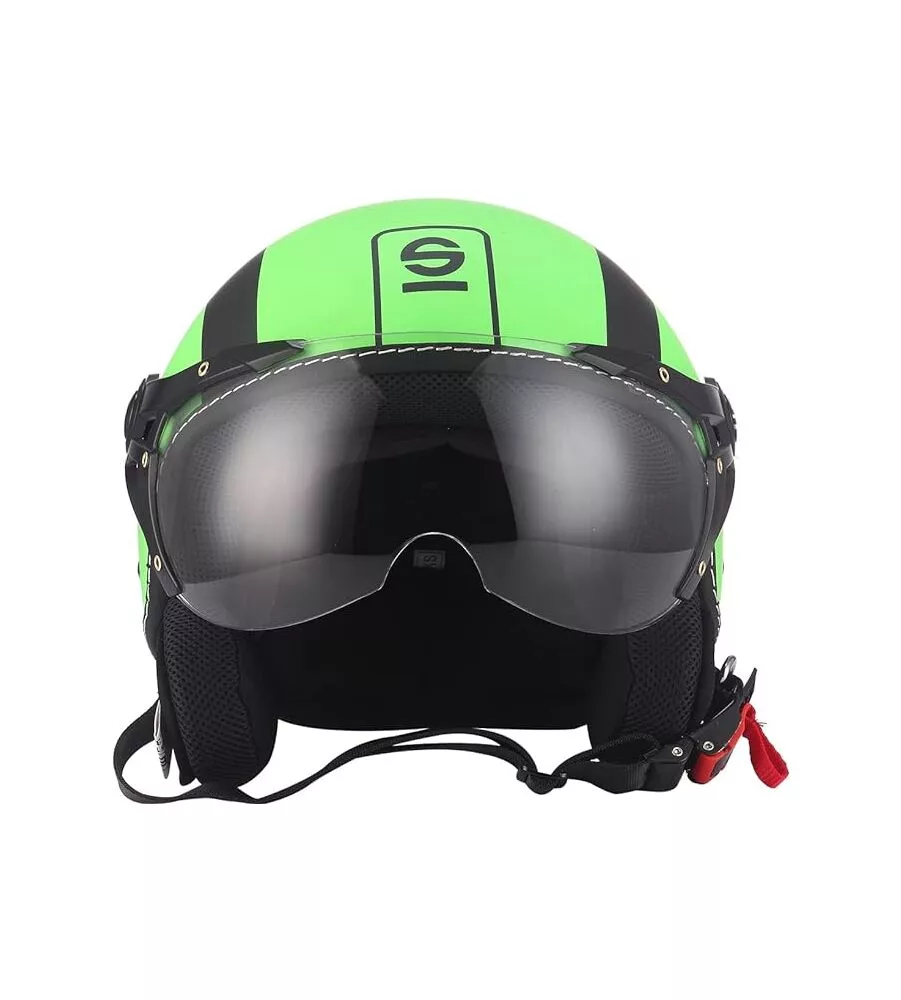 Casco moto sparco "sp501" verde fluo, tg xl