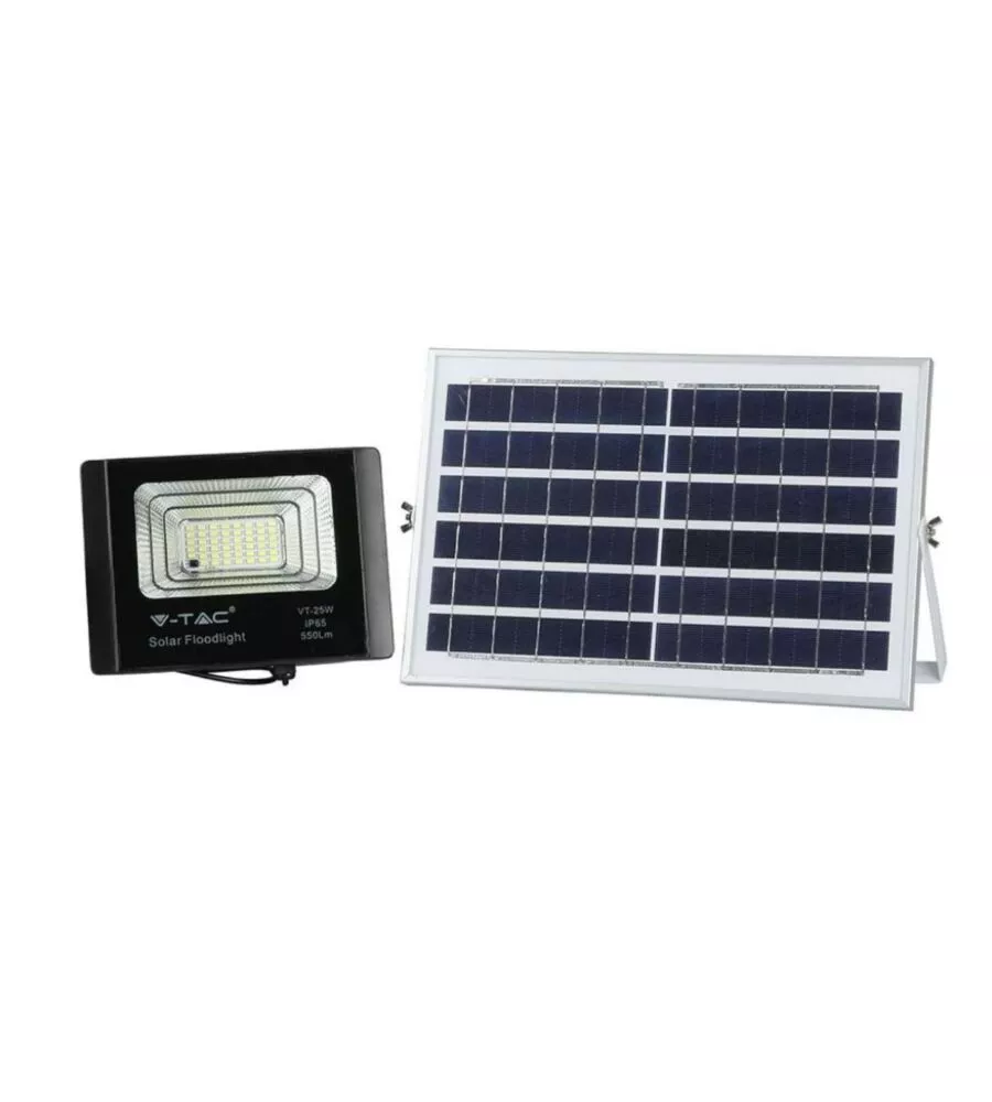 Pannello led a ricarica solare 12w, 6000k