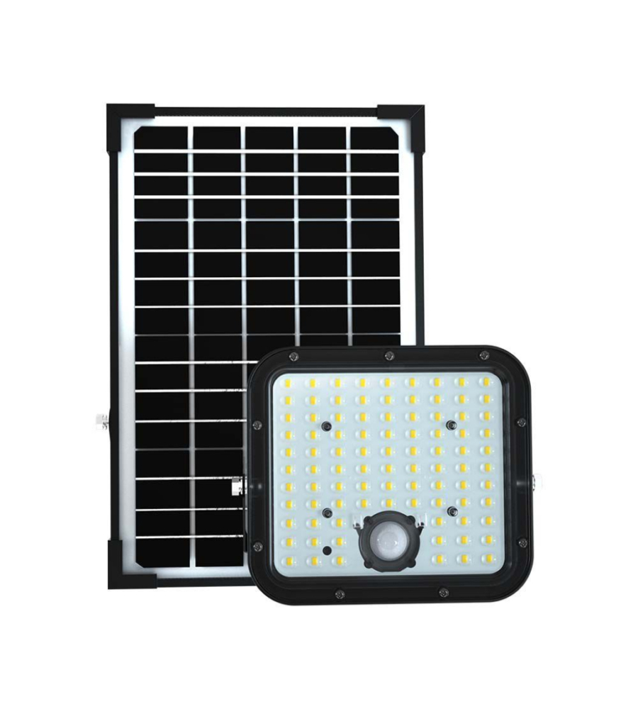 Pannello led con ricarica solare e sensore 30w, 4000k