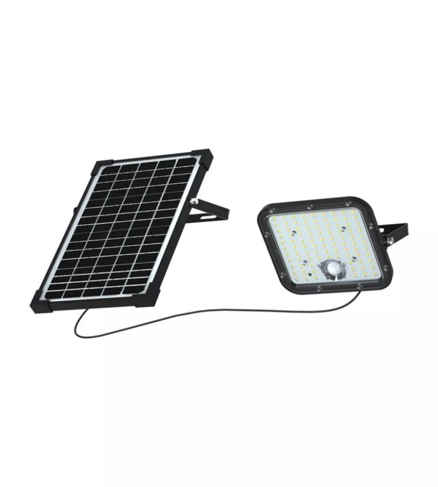 Pannello led con ricarica solare e sensore 30w, 4000k