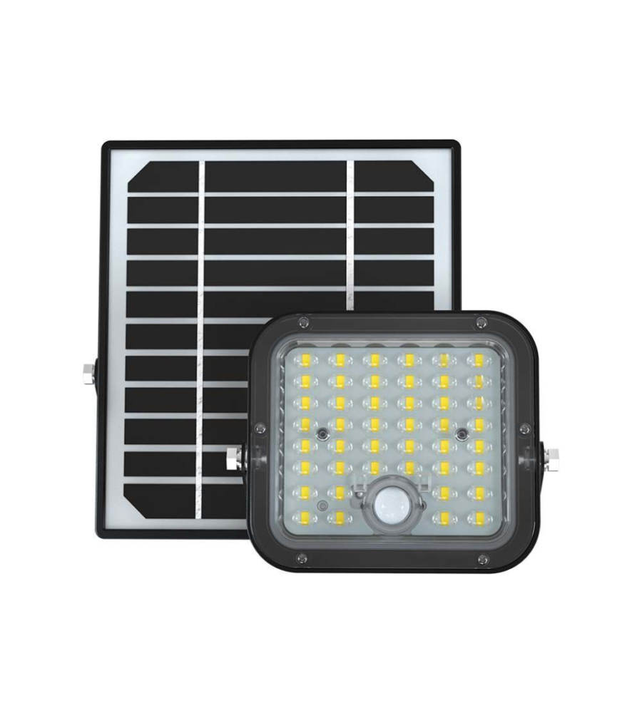 Pannello led con ricarica solare e sensore 10w, 4000k