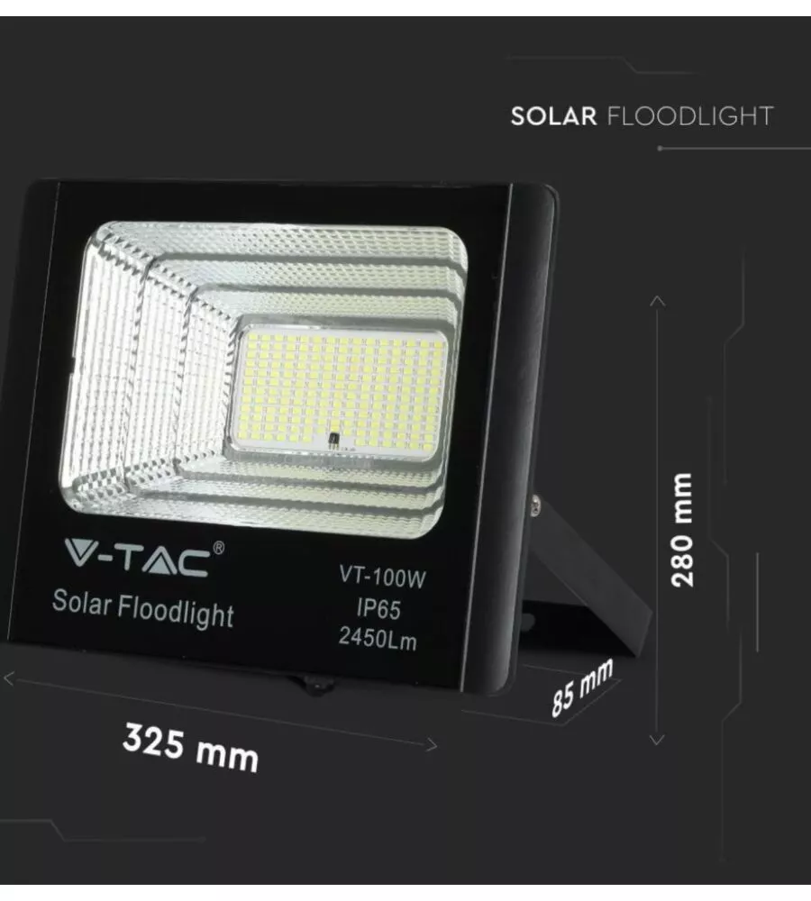 Faro led con ricarica solare 35w, 4000k