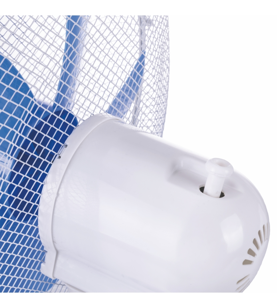 Ventilatore da tavolo con 5 pale e 3 velocitÀ colore blu e bianco, 45 w