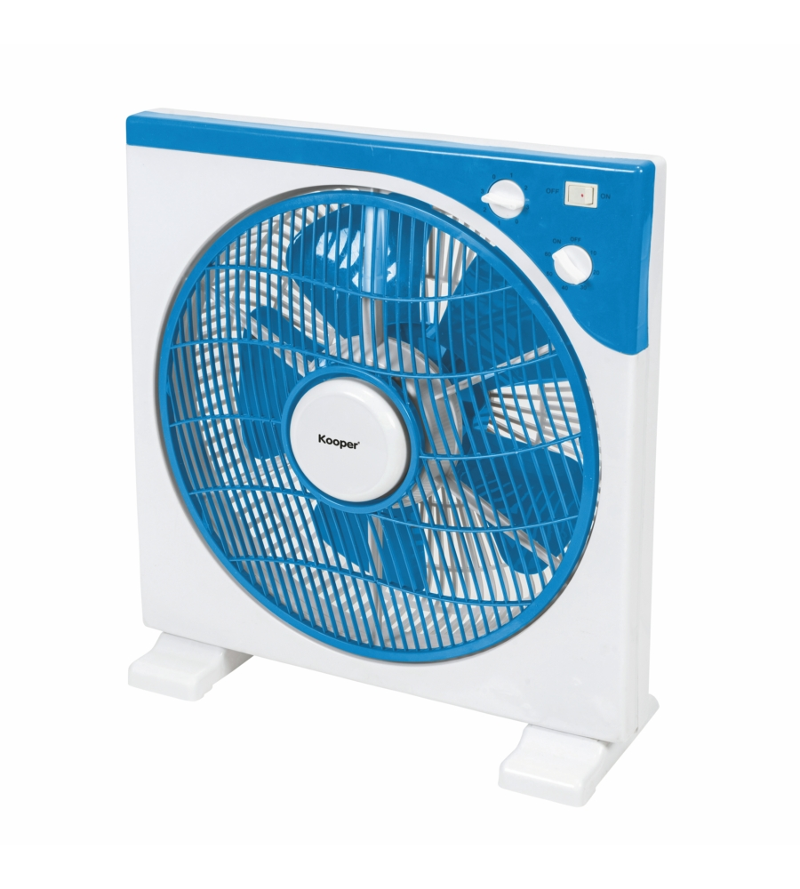 Ventilatore da tavolo box con 3 velocitÀ colore bianco e blu, 45 w