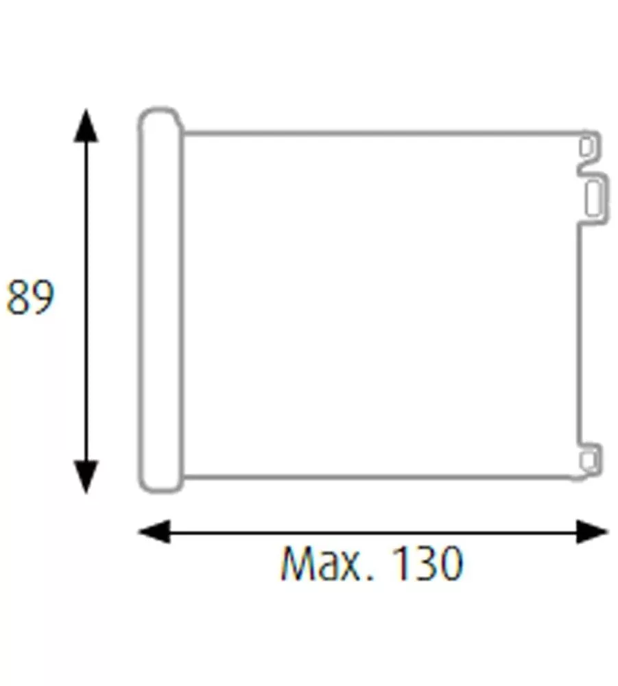 Cancelletto di sicurezza 'bimbi luxe' - riavvolgibile bianco 130x89h cm