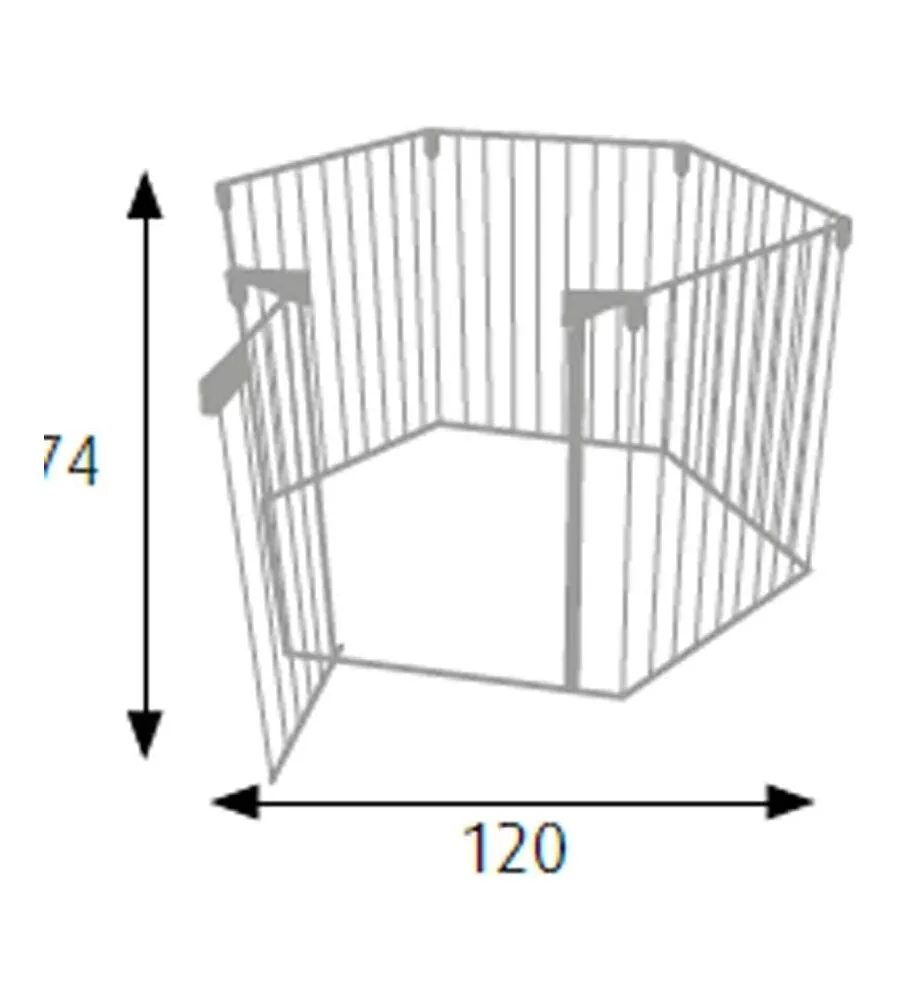 Barriera di sicurezza per bambini king collection in metallo verniciato colore bianco, 120x74 cm