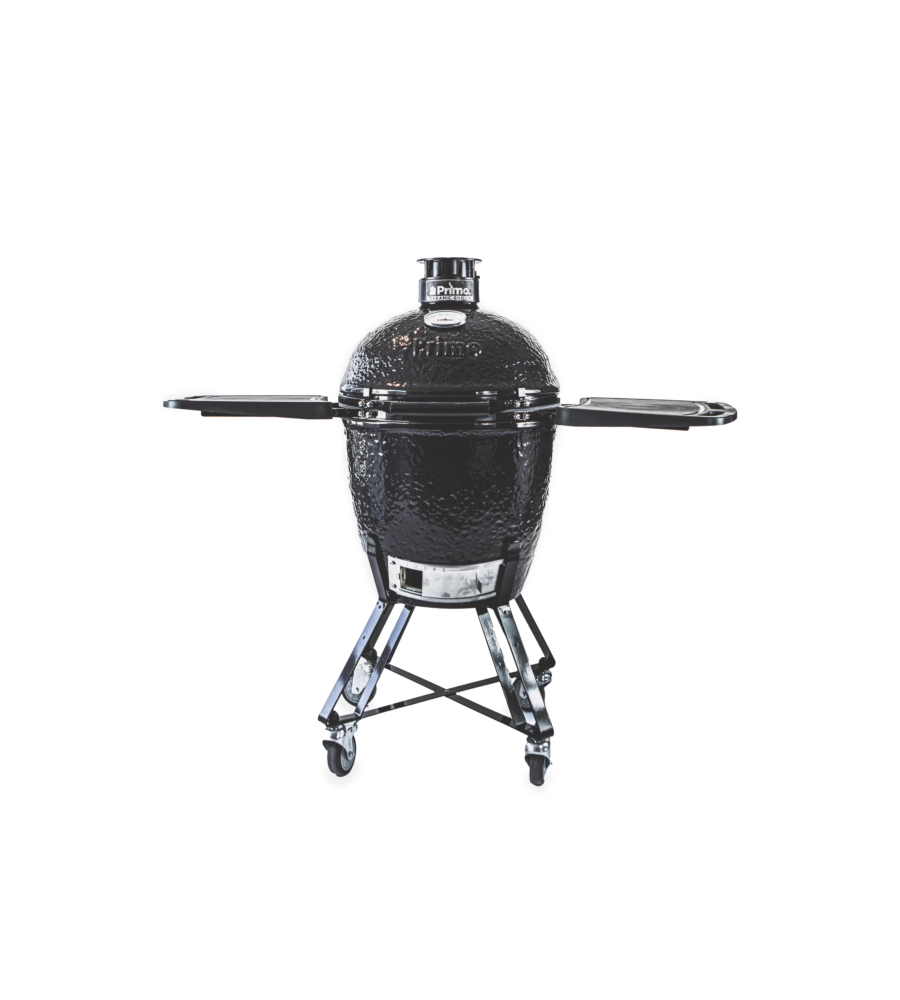 Barbecue a carbone primo "kamado round all-in-one" in ceramica, 95x77x116 cm