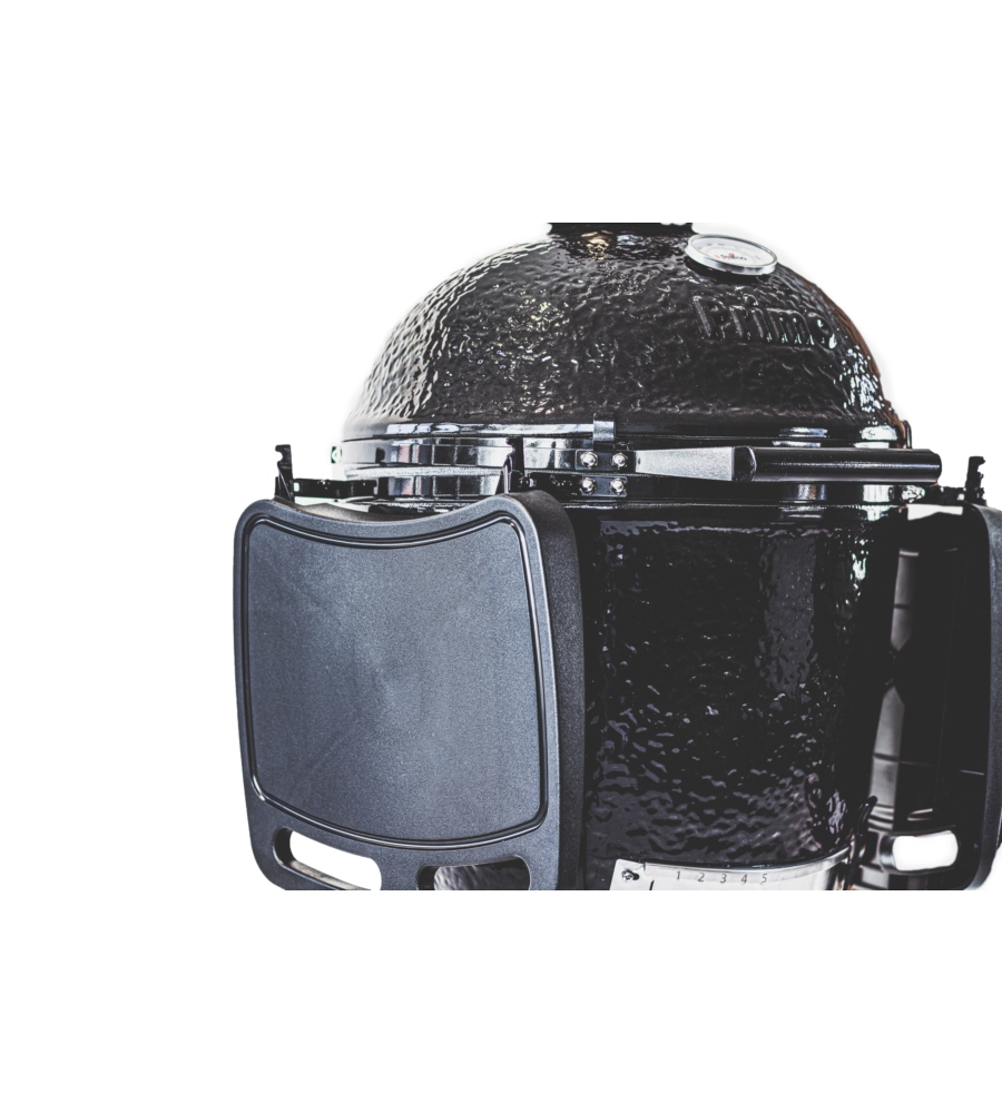 Barbecue a carbone primo "kamado round all-in-one" in ceramica, 95x77x116 cm