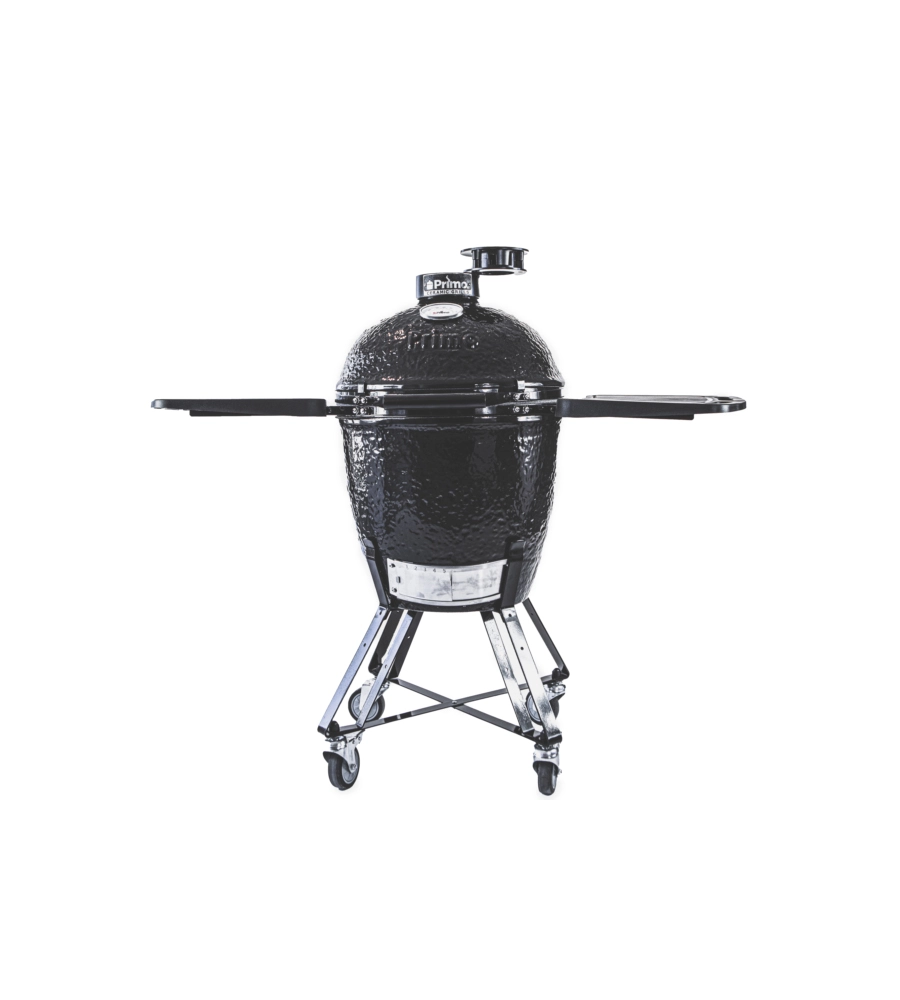 Barbecue a carbone primo "kamado round all-in-one" in ceramica, 95x77x116 cm