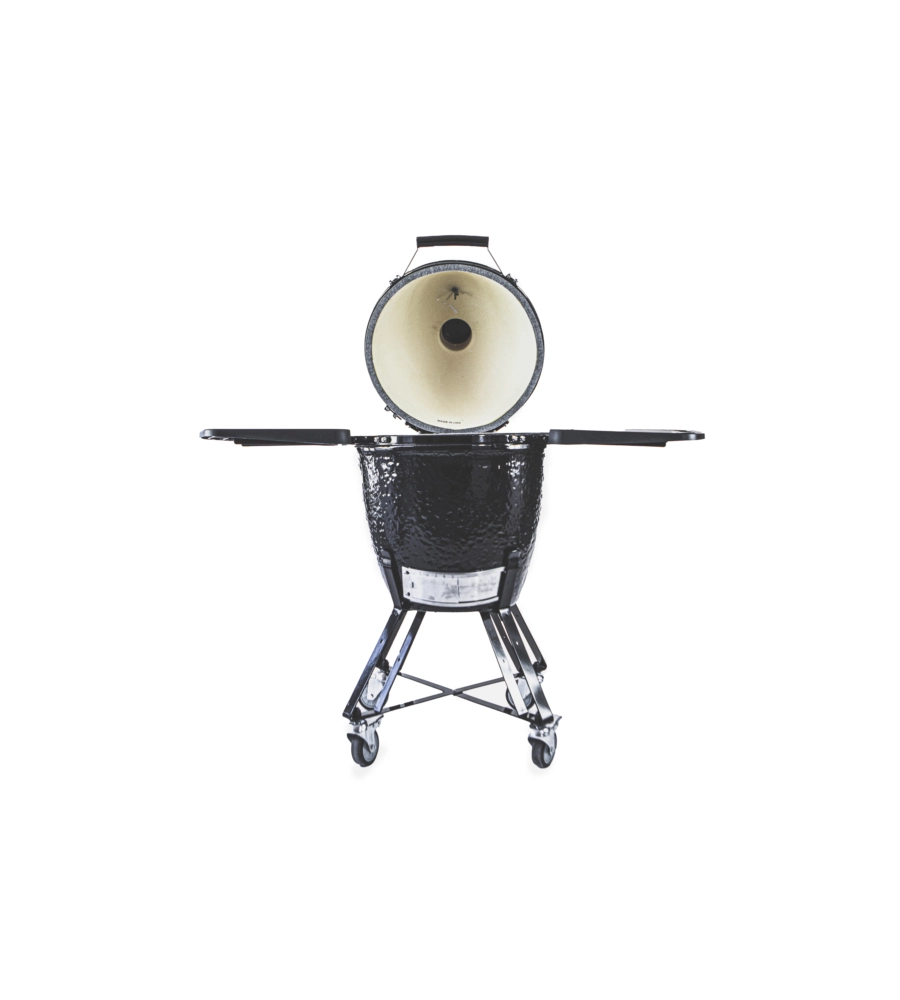 Barbecue a carbone primo "kamado round all-in-one" in ceramica, 95x77x116 cm