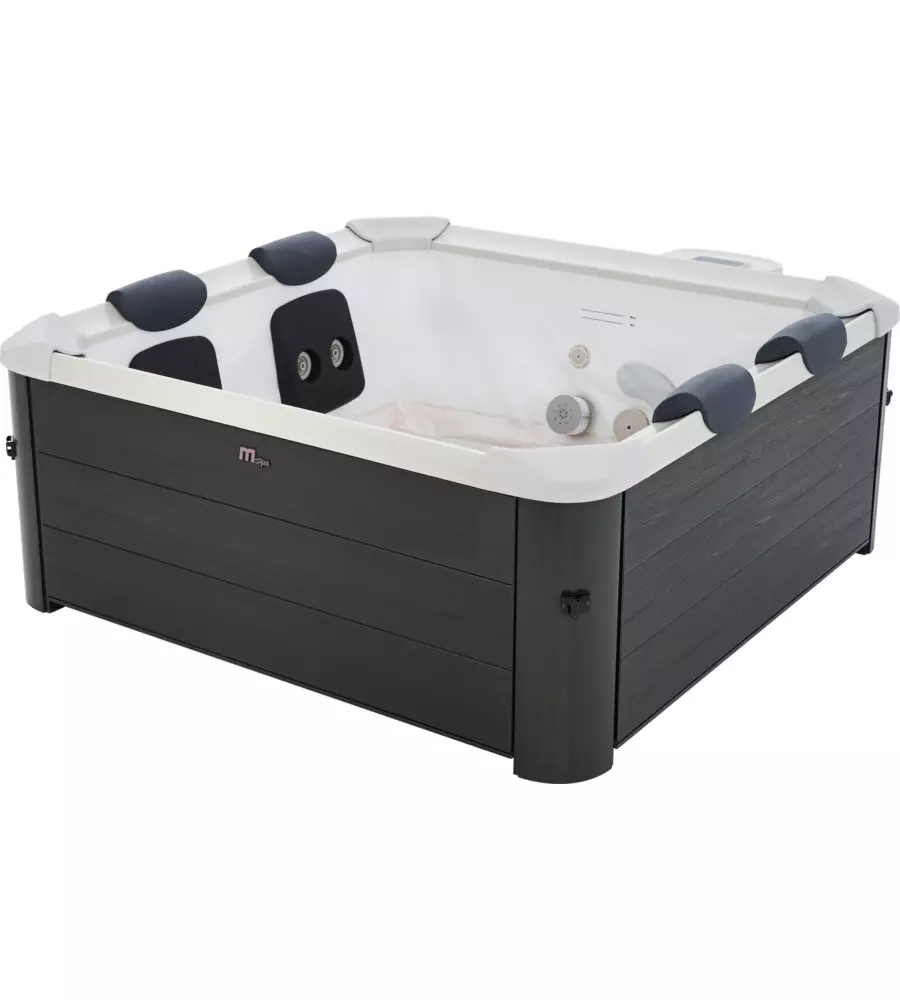 Piscina idromassaggio spa "oslo" riviera in pvc colore grigio, 160x160x65 cm