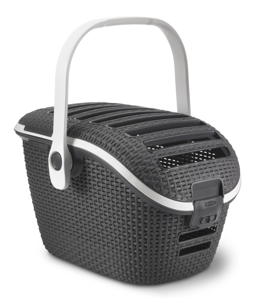 Trasportino per gatti keter "pet carrier" in resina colore antracite, 51x38x33 cm