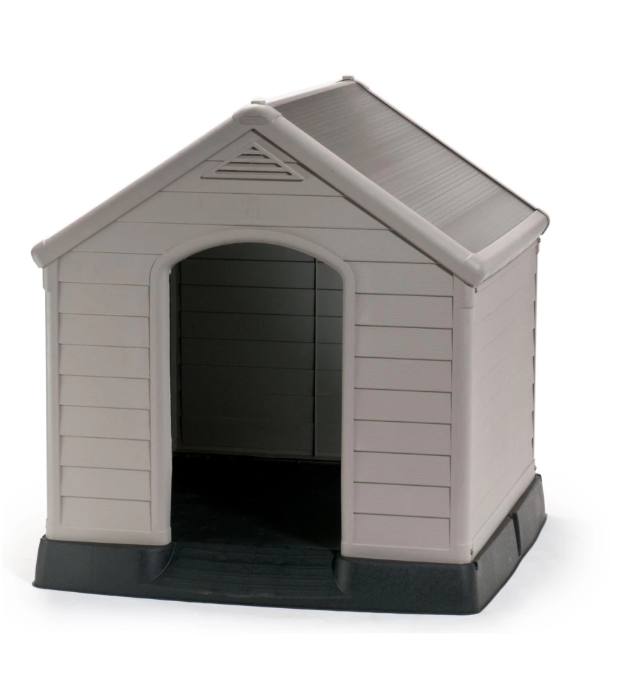 Cuccia per cani da esterno keter "dog house" in resina colore beige, 99x95x99 cm