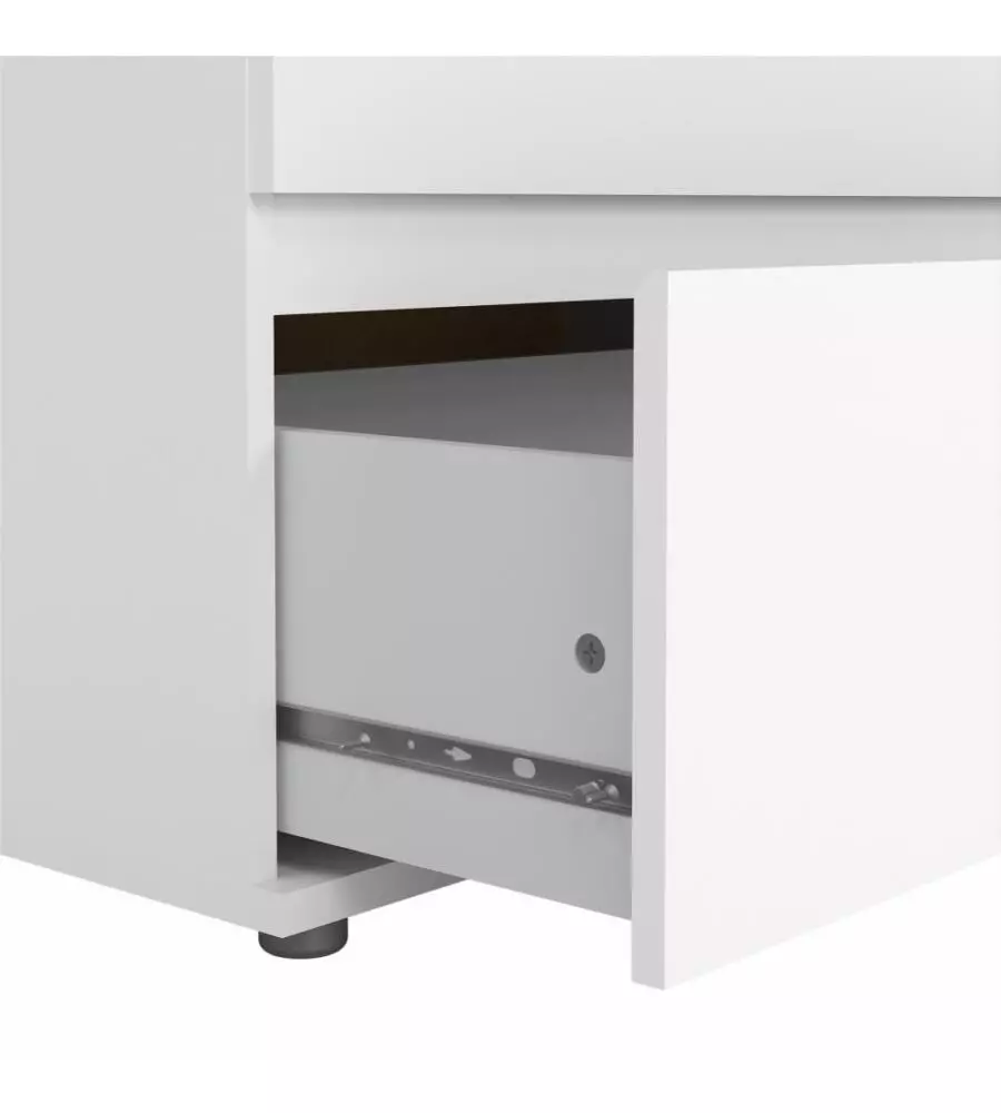 Cassettiera doppia "nova" con 6 cassetti colore bianco, 153,4x50x83,7 cm