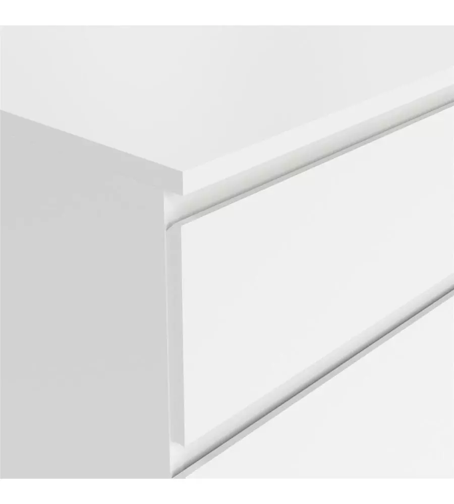 Cassettiera doppia "nova" con 6 cassetti colore bianco, 153,4x50x83,7 cm