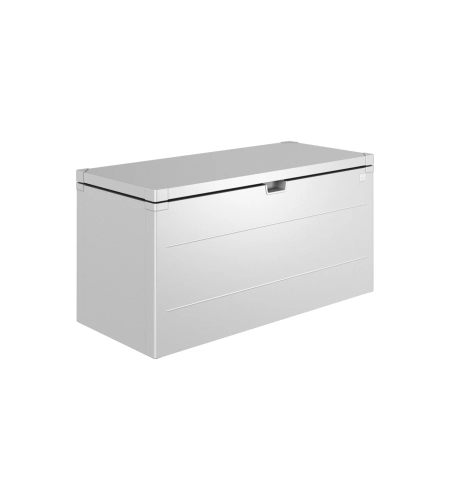 Baule da esterno biohort "stylebox 140" in acciaio zincato colore argento metallizzato, b330410