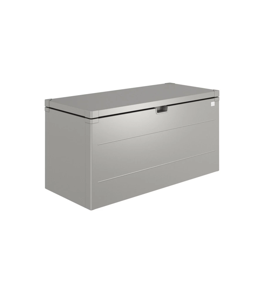 Baule da esterno biohort "stylebox 140" in acciaio zincato colore grigio quarzo metallizzato, b380410