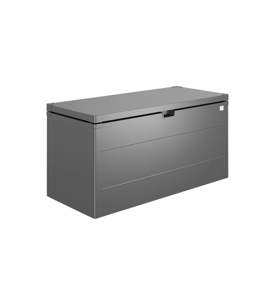 Baule da esterno biohort "stylebox 140" in acciaio zincato colore grigio scuro metallizzato, b340410