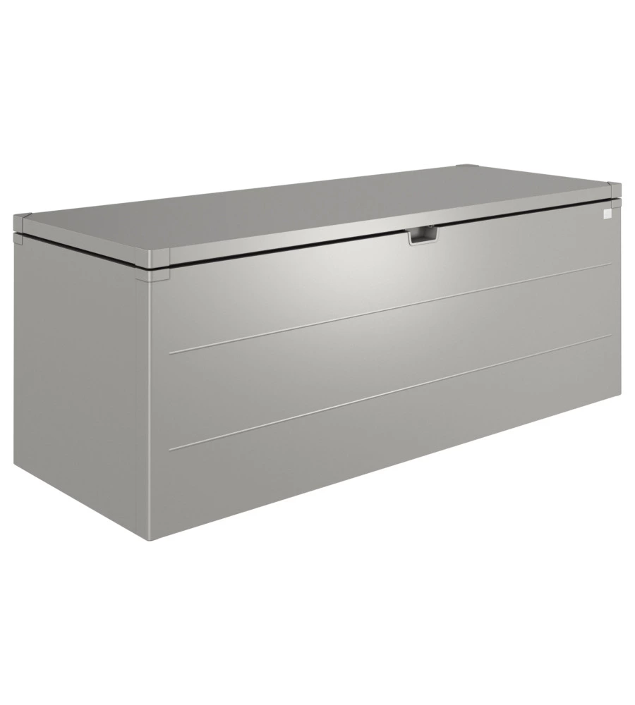 Baule da esterno biohort "stylebox 210" in acciaio zincato colore grigio quarzo metallizzato, b380910