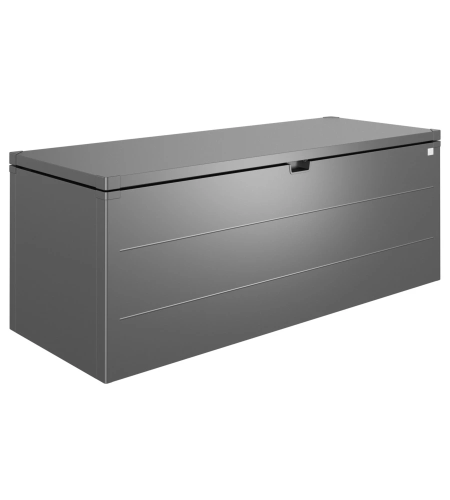 Baule da esterno biohort "stylebox 210" in acciaio zincato colore grigio scuro metallizzato, b340910