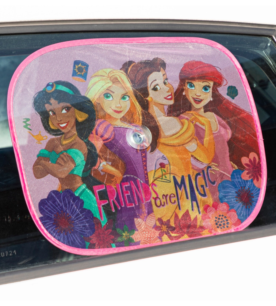 Coppia tendine auto laterali "disney princess", 44x35 cm