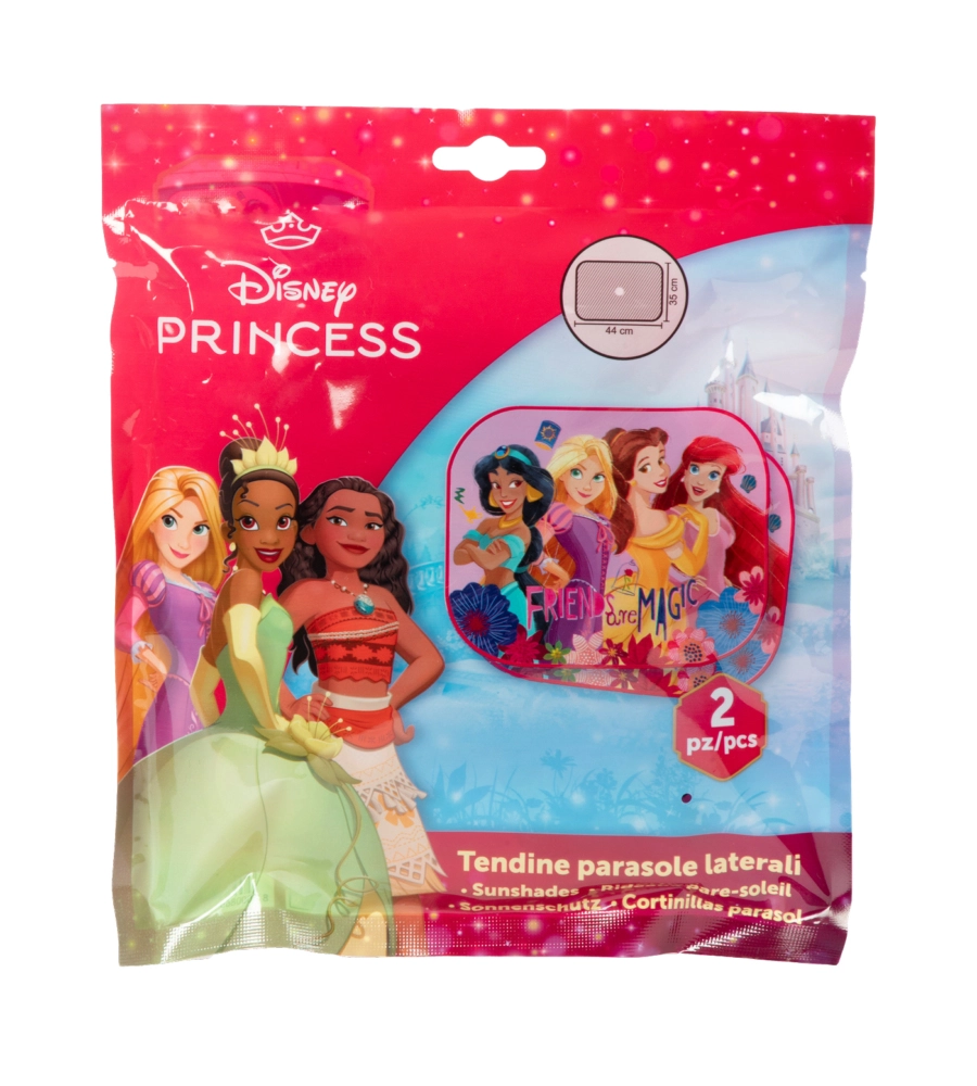 Coppia tendine auto laterali "disney princess", 44x35 cm