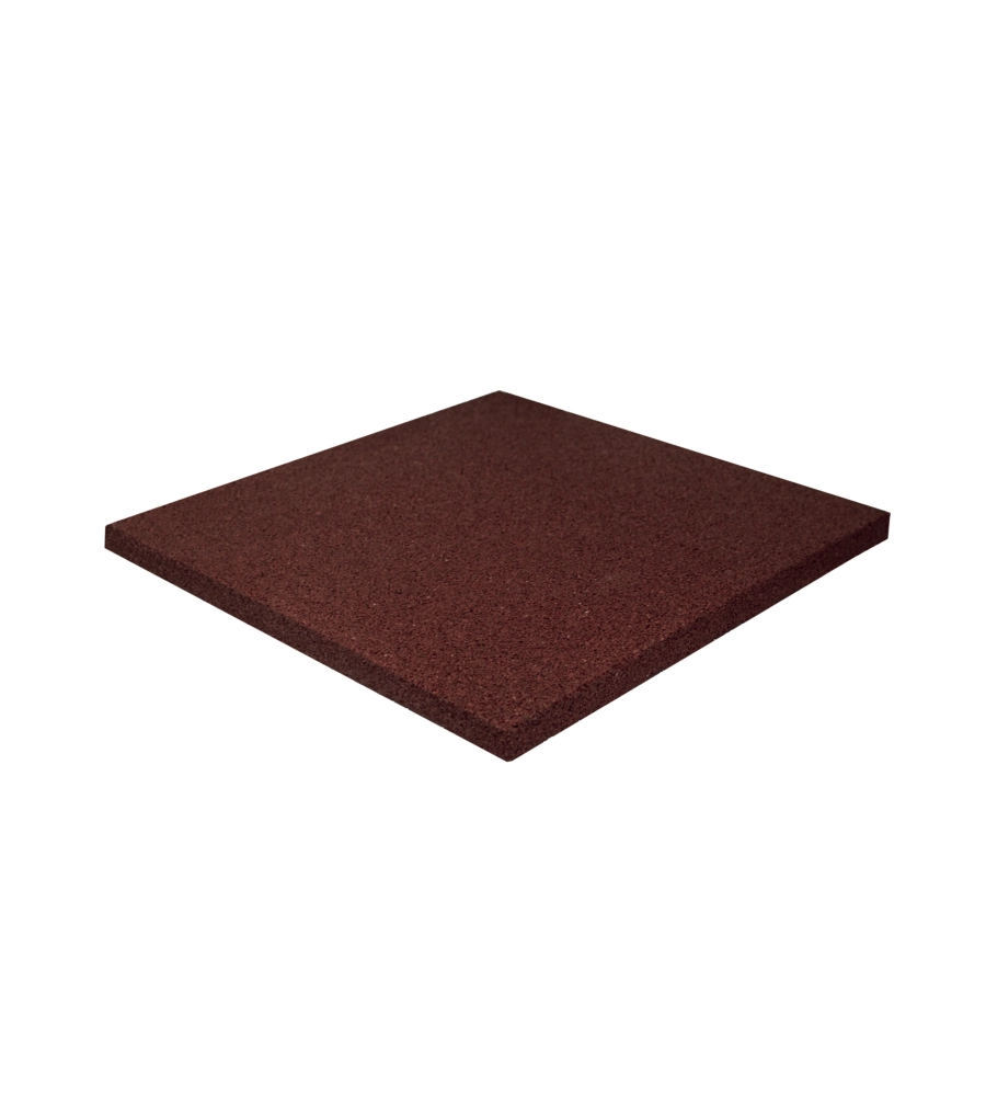 Mattonella da esterno antishock rossa, 400x400x25 mm