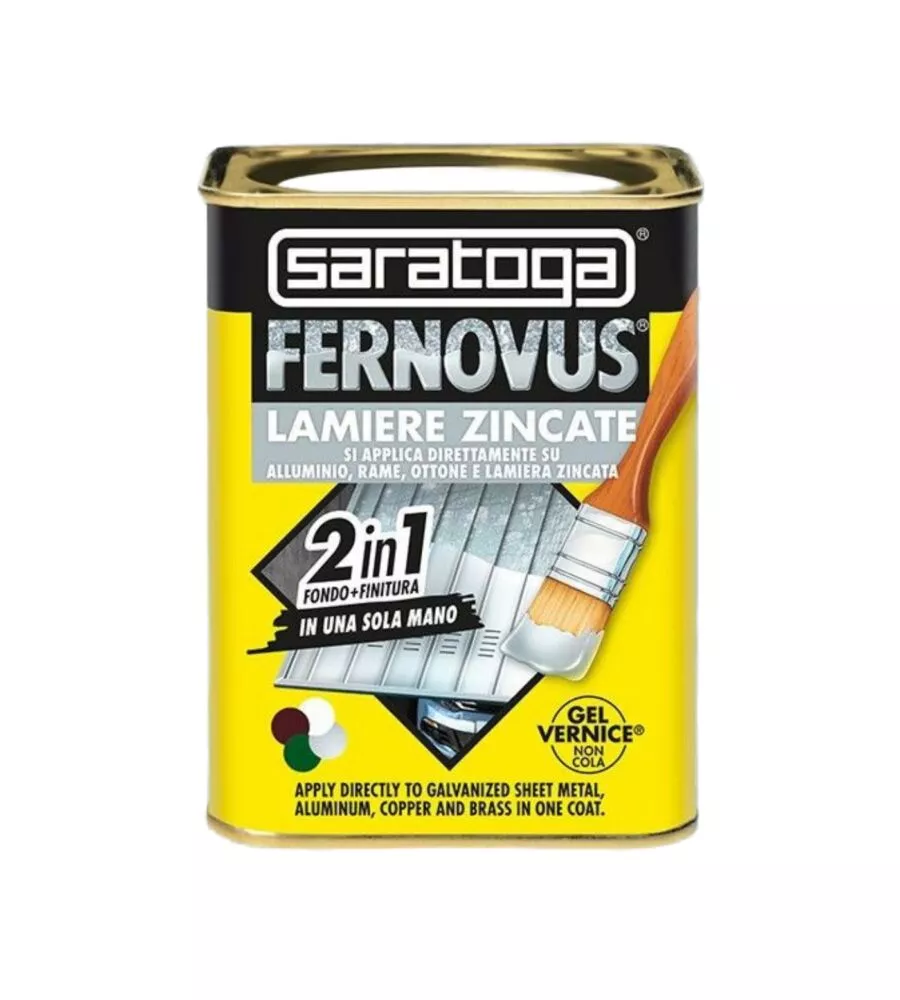 Smalto protettivo per lamiere zincate saratoga "fernovus" grigio metallizzato 750 ml