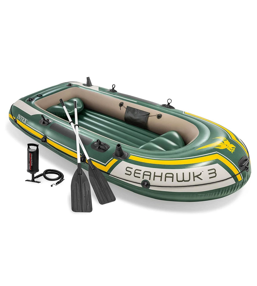 Canotto gonfiabile intex "seahawk" 3 persone 295x137x43 cm