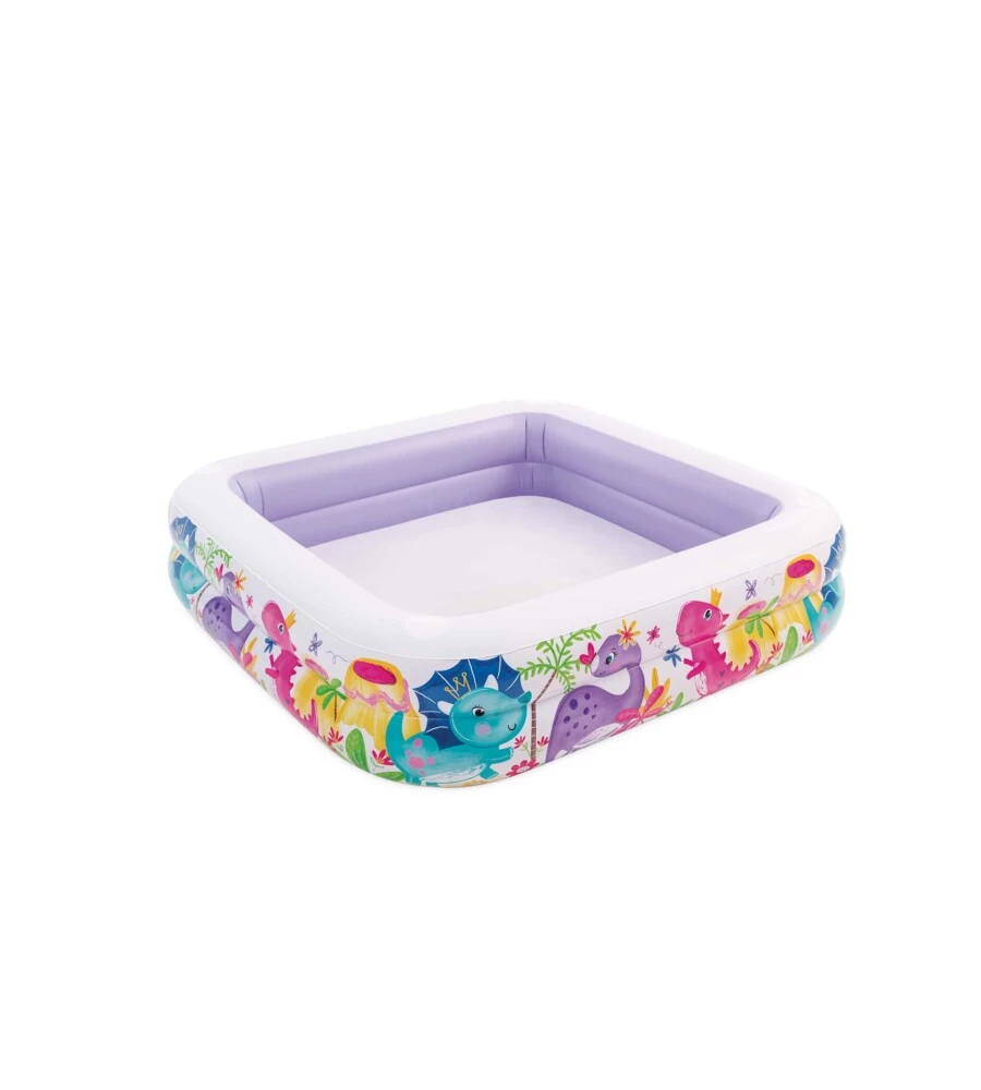 Piscina gonfiabile quadrata per bambini intex "acquario" con tettoia removibile 157x157x122 cm