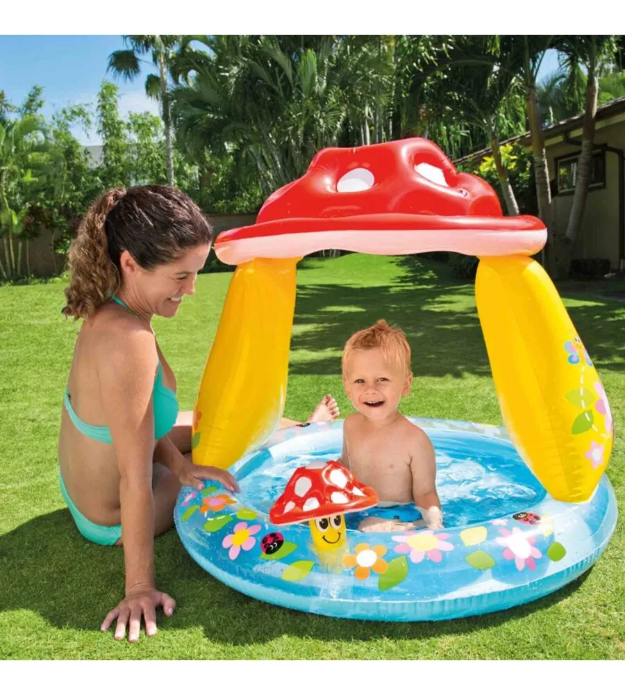 Piscina gonfiabile rotonda per bambini intex "baby fungo" 102x89 cm