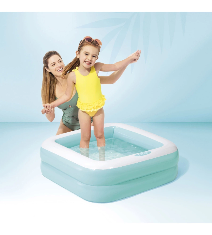 Piscina gonfiabile quadrata per bambini intex "baby" 86x86x25 cm