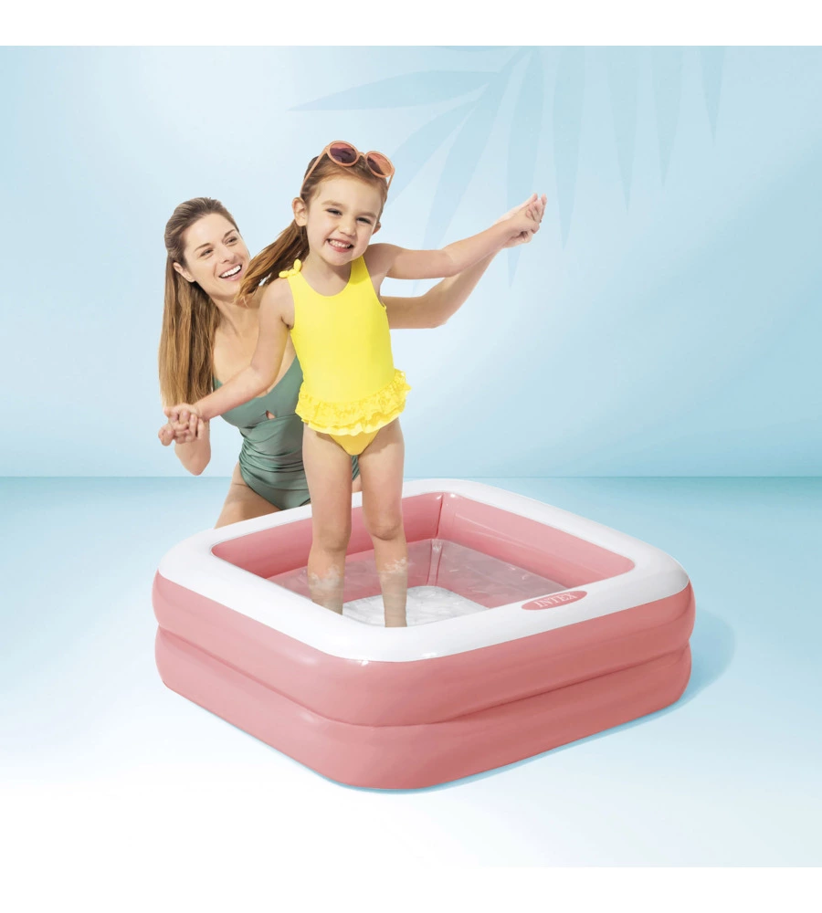 Piscina gonfiabile quadrata per bambini intex "baby" 86x86x25 cm