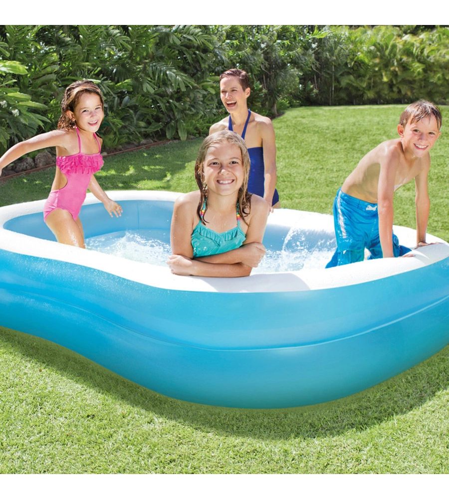 Piscina gonfiabile rettangolare per bambini intex "family" 203x152x48 cm