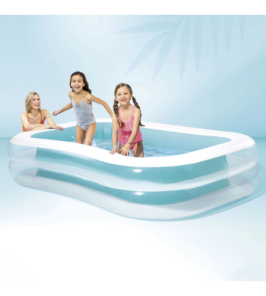 Piscina gonfiabile rettangolare per bambini intex "family" 262x175x56 cm