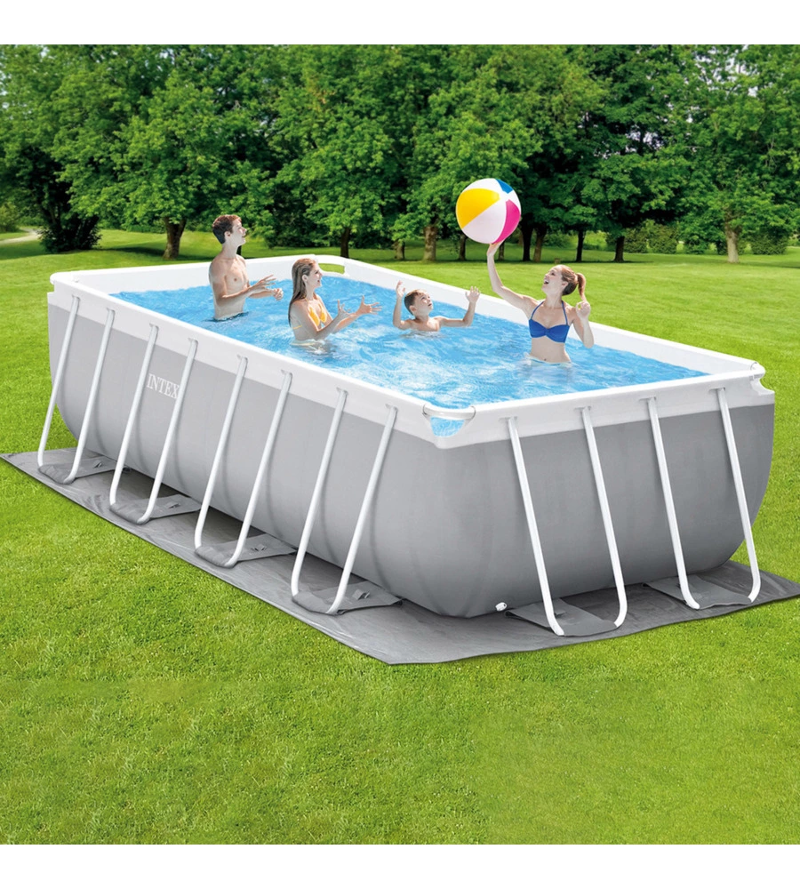 Piscina fuori terra rettangolare intex "prisma frame" 488x244x107 cm