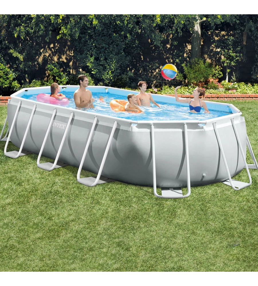 Piscina prisma ovale 503x274x122 cm con pompa filt