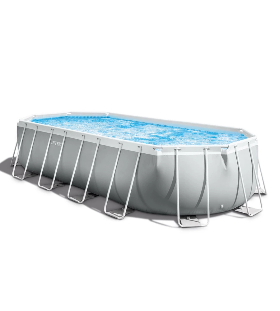 Piscina prisma ovale 610x305x122 cm con pompa filt