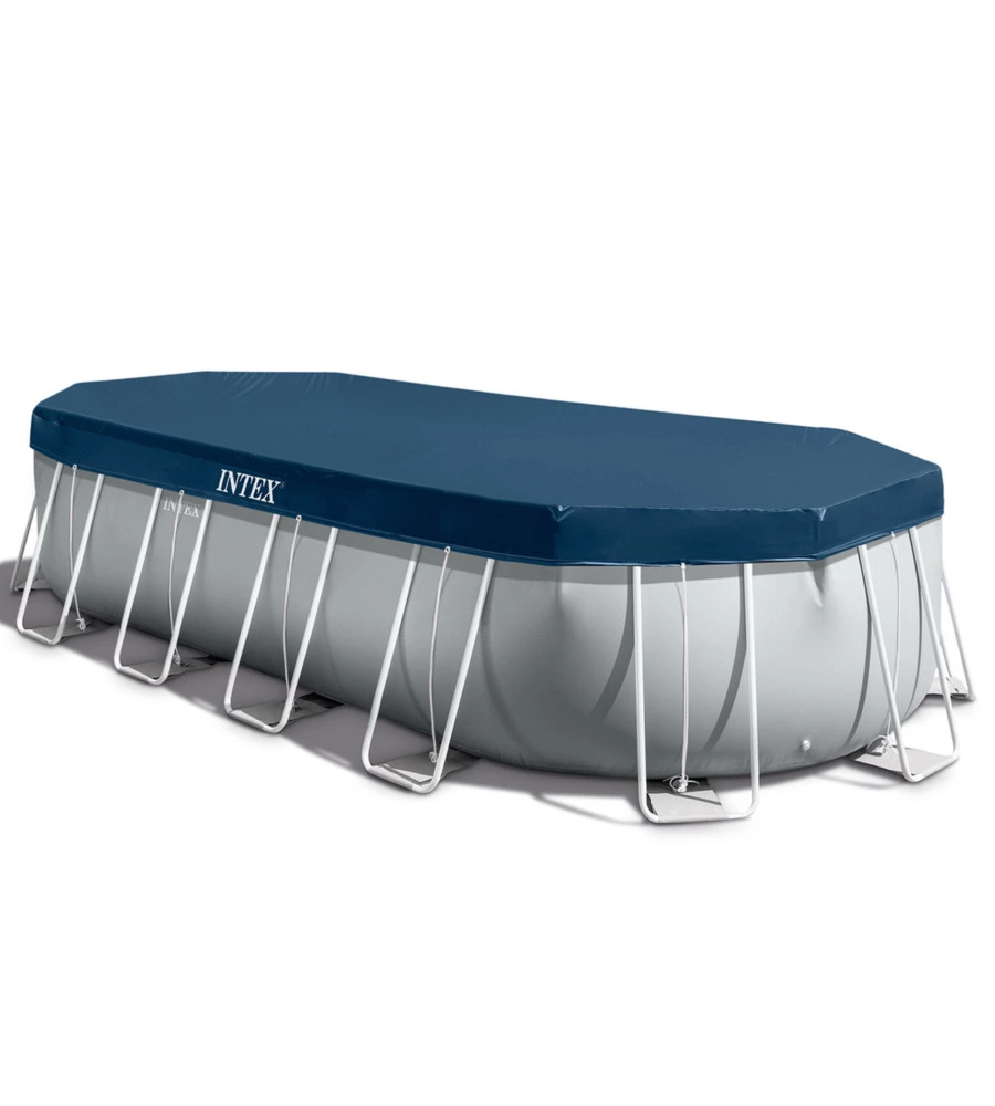 Piscina prisma ovale 610x305x122 cm con pompa filt