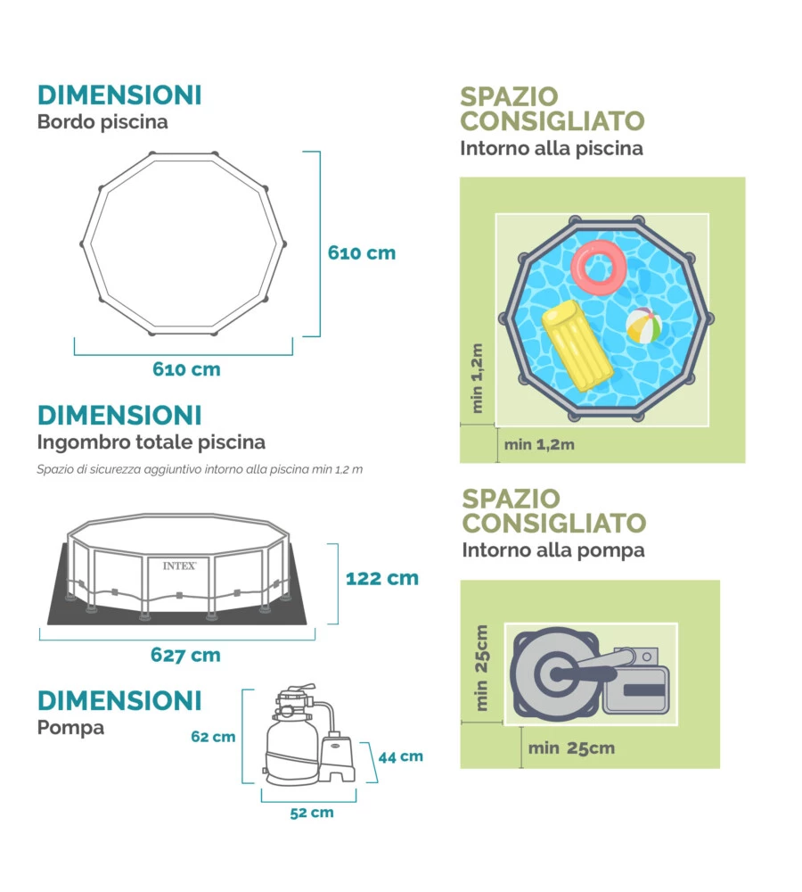 Piscina fuori terra rotonda intex "ultra xtr frame" 610x610x122 cm - cod.26334