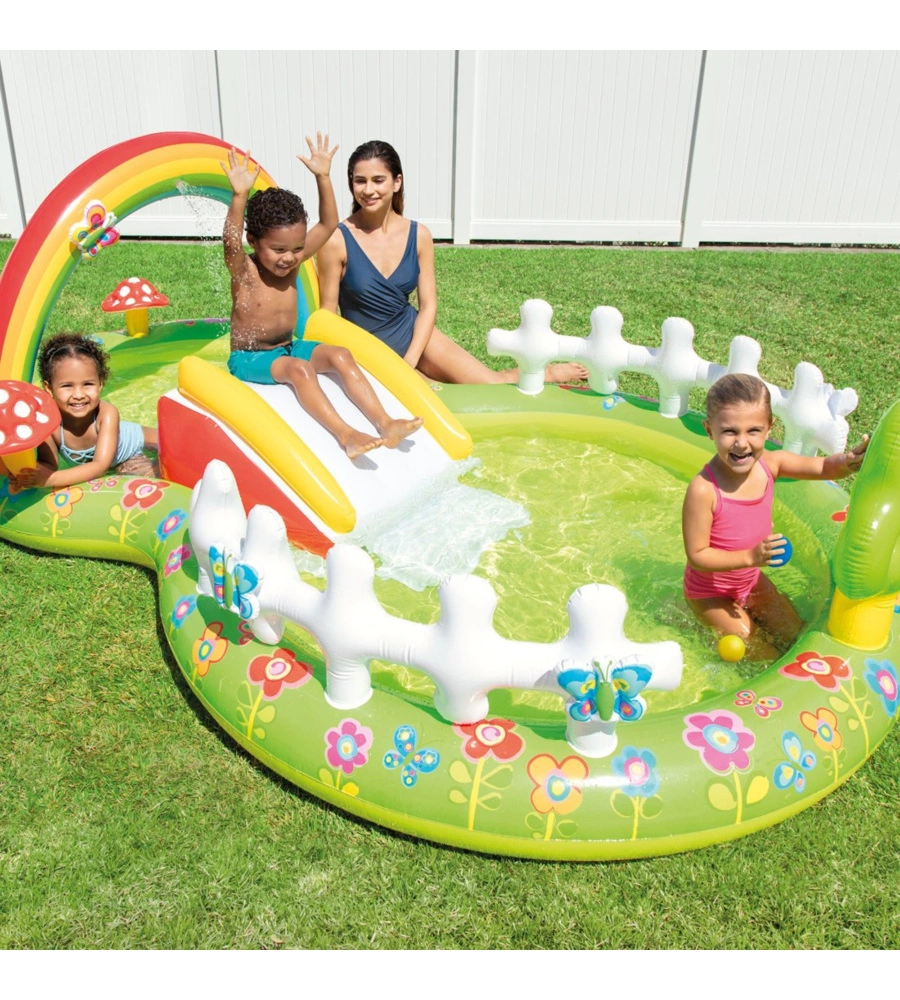 Gioco gonfiabile intex "play center garden" 290x180x104 cm