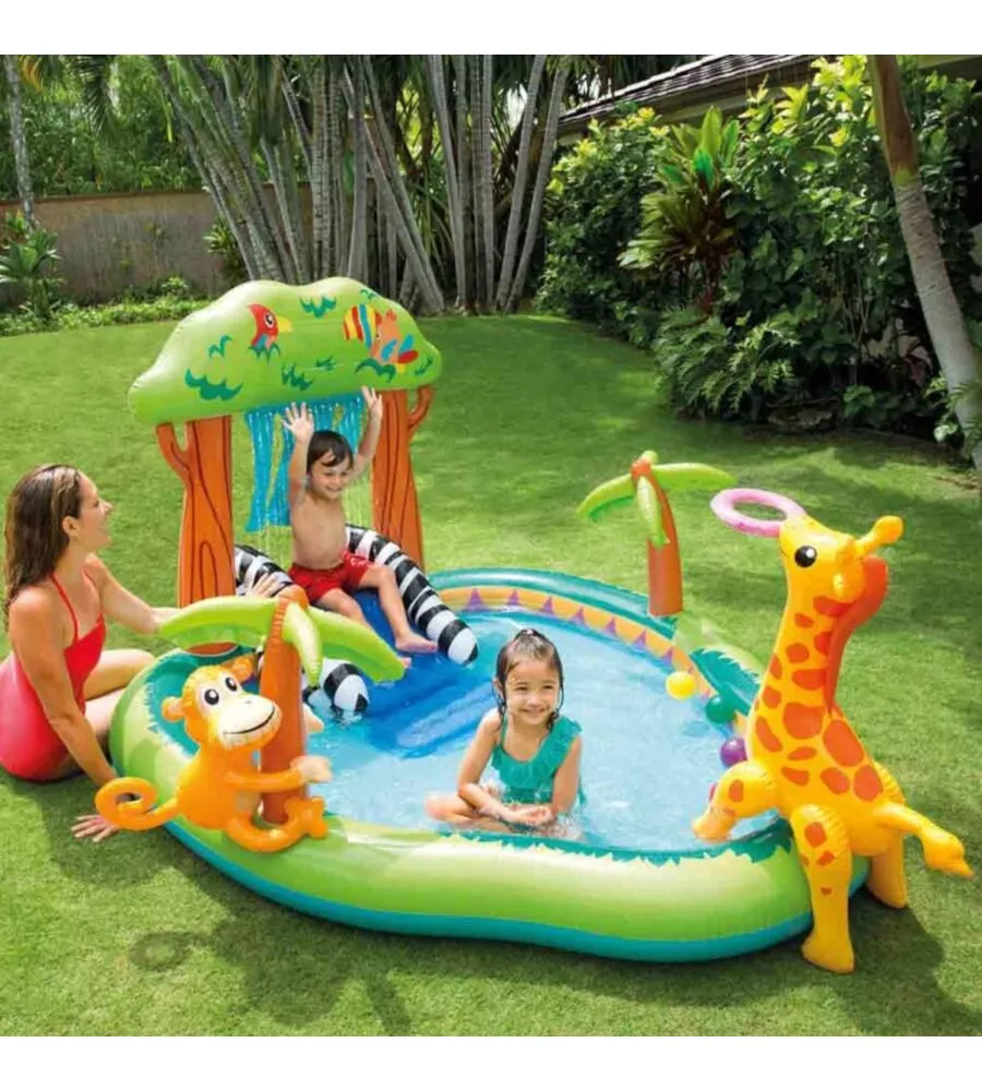 Gioco confiabile intex "play center giungla" 216x188x124 cm