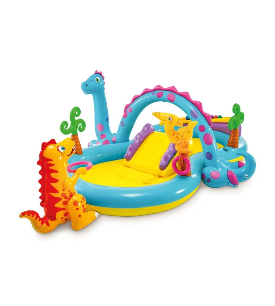 Gioco gonfiabile intex "play center dinosauri" 302x229x112 cm