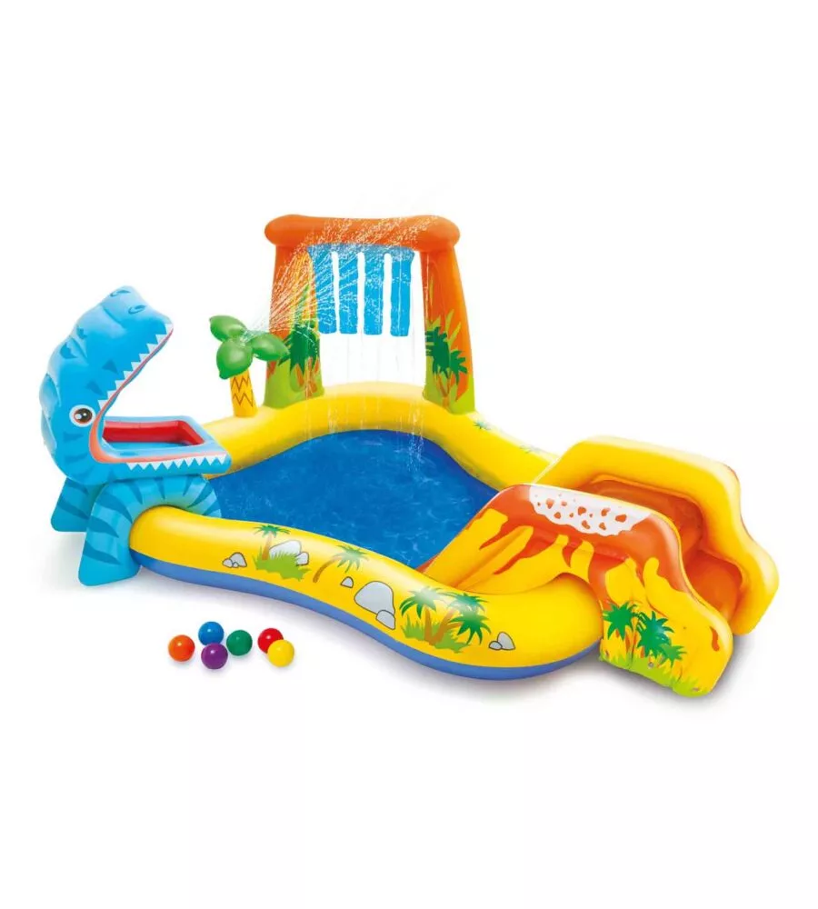 Gioco gonfiabile intex "play center dinosauro" 249x191x109 cm